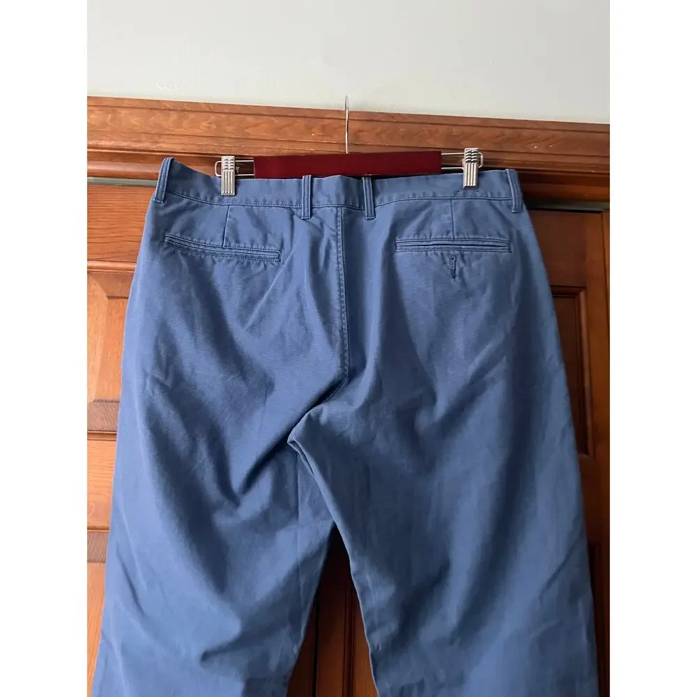 J.Crew Men’s Sutton Slim Fit Chino Casual Pants Blue Cotton Twill Size 34x34
